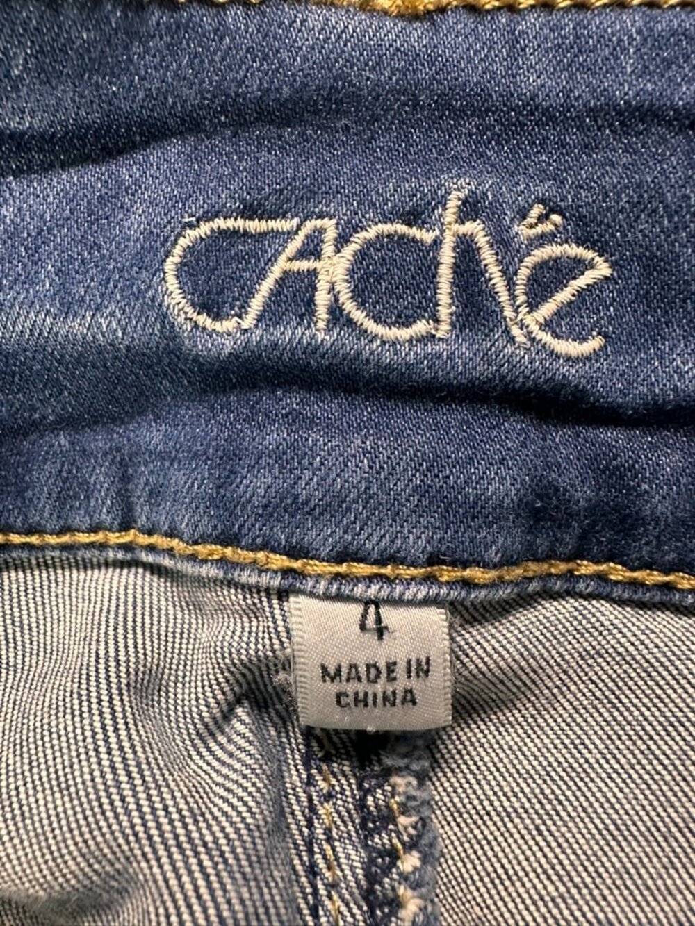Caché Y2K Floral Embroidered Flare Jeans Women's Low/Mid Rise Sz 4 - Picture 7 of 16